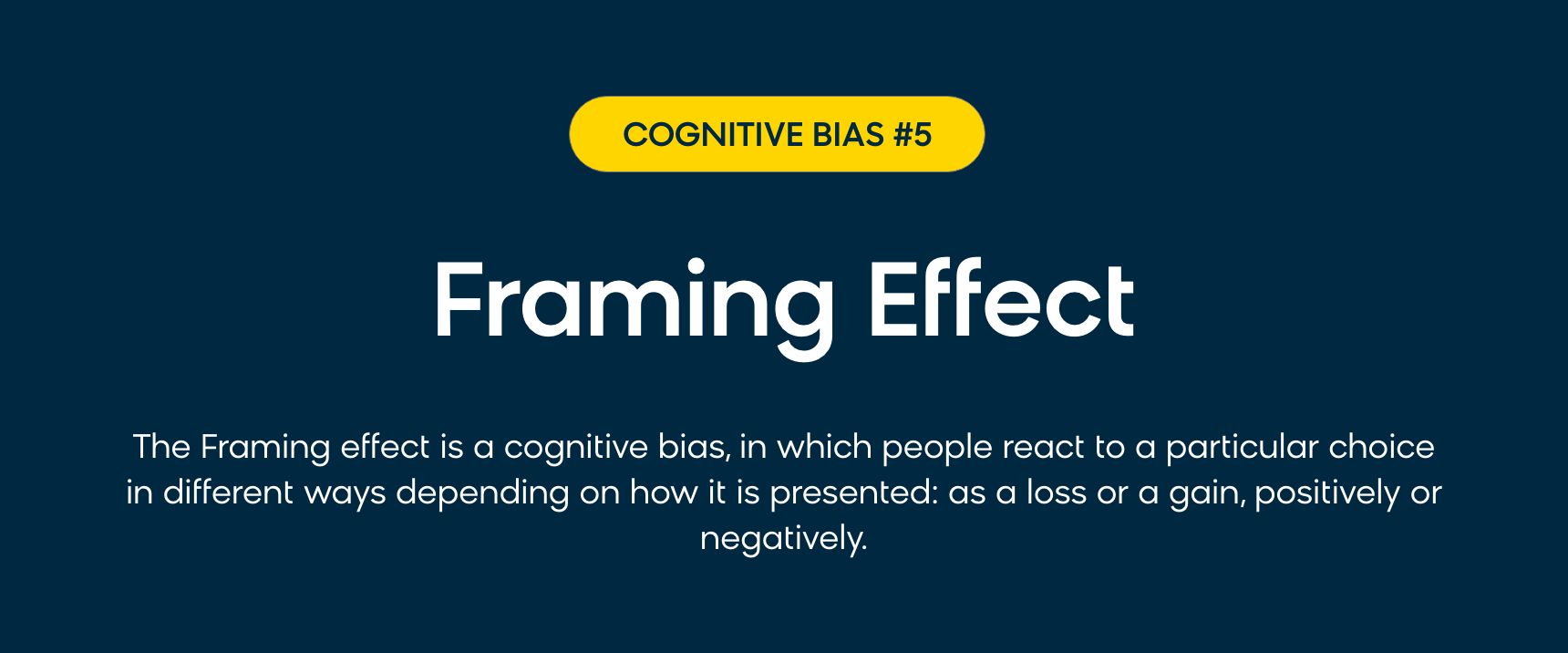The marketing psychology definition of the framing effect