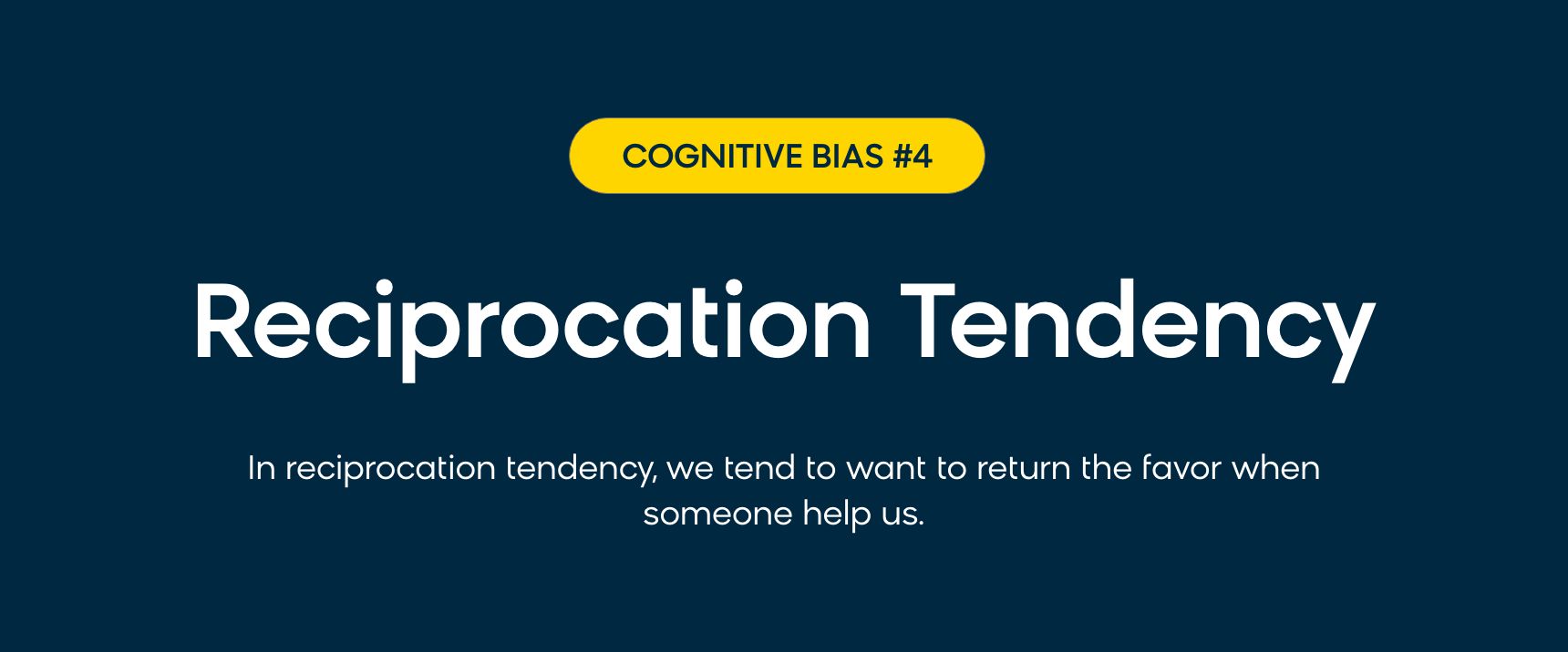 The marketing psychology definition of reciprocation tendency