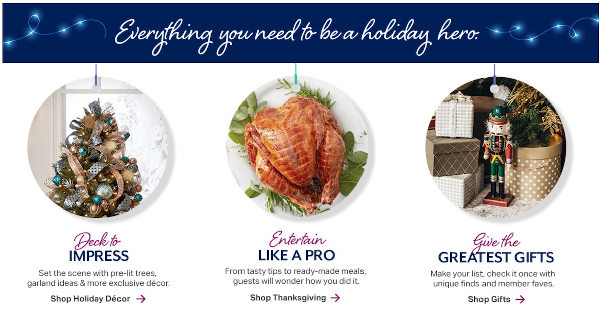 Holiday preparations at Sam's Club